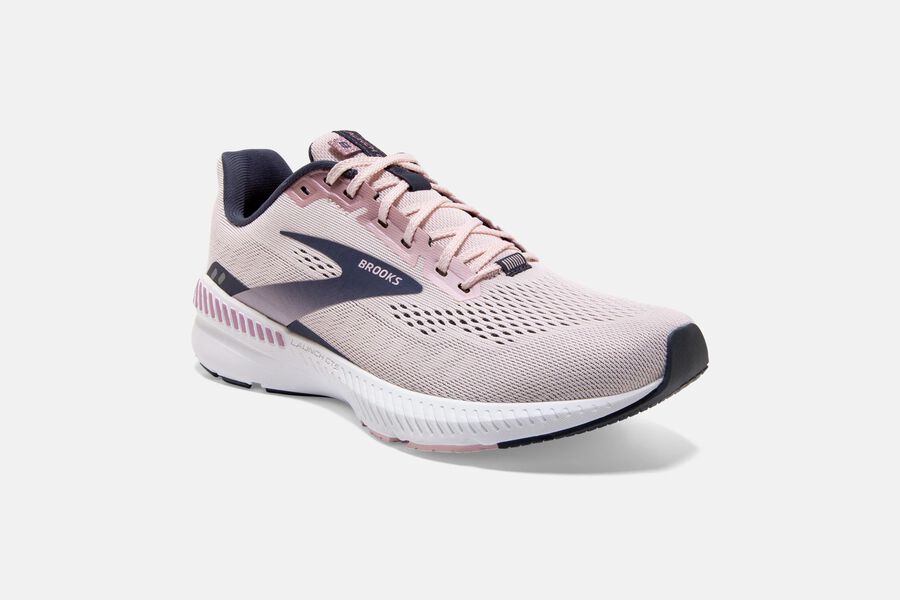 Brooks Israel Launch GTS 8 Road Running Shoes Womens - Pink/Black - YIK-863590